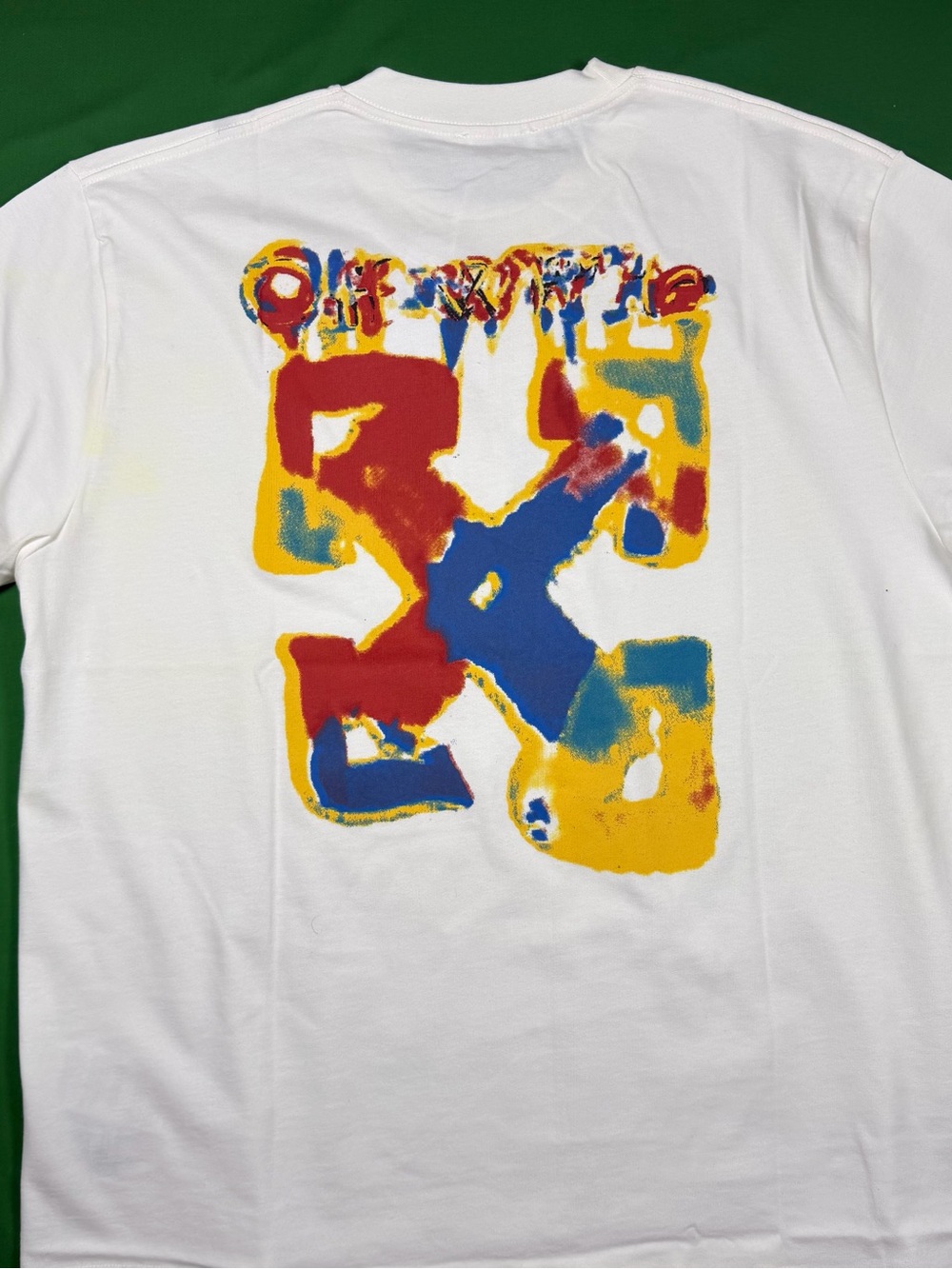 Off-White Men’s XL White Multicolor Graphic Print T-Shirt
